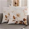 PETTI Artigiani Italiani - Coppia di Federe Cuscino 30x30 cm in Microfibra, Cuscini Arredo Camera da Letto, Divano, Salotto, Set 2 Fodere Copricuscino, Federa Floreale 18, 100% Made in Italy