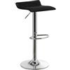 DRW Set 2 sgabelli Alto in pelle sintetica e metallo in nero e cromato