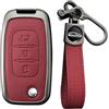 KUNIO Guscio chiave per Mercedes Smart Forfour 453 Fortwo 453 Cabriolet Coupe Citan Kasten Mixto Protezione in lega di zinco Portachiavi Chiave Pieghevole 3 Tasti A Rosso