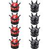 ZAHD 8 PCS corona tappi per valvole auto Tappi per Pneumatici per Auto con Corona di Strass di Cristallo ABS Diamante Tappi Coprivalvola Stelo Ruota Pneumatico per tutte le auto (Nero Rosso)