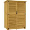 MCombo M MCombo armadio da giardino in legno, casetta da giardino piccola resistente alle intemperie, casetta per attrezzi da esterno, per area esterna balcone terrazza, 59×127×168 cm, 0901D-F (natura)