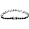LOEXZAH Moissanite Bracciale tennis da donna in oro 18 carati Bracciale tennis da donna in argento Sterling S925 Bracciale tennis da donna Bracciale da laboratorio con diamanti Moissanite Nero