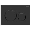 Geberit, Placca di comando Sigma20 115.882.16.1, per risciacquo a 2 quantità, colore nero opaco, nero 115882161