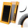 NAGARAKU Ellisse Piatta Ciglia 5ª Generazione Doppie Punte Stabile Ultra Leggere Sottili Naturali Individuale Piatte Divise Single Ellipse Flat Volume lash Nero Opaco 16 File (0.20 C 8-15mm）