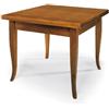 KONTE.DESIGN Tavolo SANTO SPIRITO allungabile a Libro, in legno nobilitato stile arte povera, finitura noce, 100 x 100 x 78 cm-200 x 100 x 78 cm