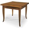 KONTE.DESIGN Tavolo SANTO SPIRITO Allungabile a Libro in legno nobilitato stile arte povera, finitua noce, 80 x 80/160 x 80 cm