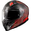 LS2 - Casco LS2 - Casco FF811 Vector II Carbon Flux Rosso