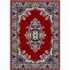 Pierre Tappeti Parure (3 pezzi) di Tappeti economici tradizionali orientali persiani, pelo corto 6210 rosso tris scendiletto (1 pezzo 70x130 + 2 pezzi 55x105)