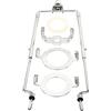 PATIKIL 8 9 10 11 Lampada Arpa Kit con Finestra, 1pz Regolabile Lampada Paralume Staffa Supporto con 3/8 IP E14 E26 E27 Leggero Base per Tavolo Da terra Lampada, Argento