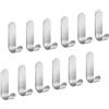 Vista Gancio adesivo in acciaio inox SUS304, autoadesivo, impermeabile, antiruggine, adesivo forte, ideale per bagno, cucina, argento, 12 pezzi