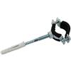 Antip-Tools 10 fascette stringitubo a vite, 40 - 45 mm, 11/4 + viti di fissaggio + tasselli, in acciaio zincato, inserti isolanti acustici, morsetto singolo con inserto di smorzamento