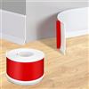 MeYuxg Battiscopa in PVC morbido, autoadesivo, bianco, 5 cm x 3 m, listello finale autoadesivo, per cucina, bagno e soggiorno