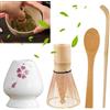 Sporgo Matcha Set da tè 4 pezzi: Matcha Scopa Set con Frusta Matcha, Ciotola in Ceramica Matcha, 2 Cucchiai Matcha, Tradizionale Giapponese Matcha Accessori Matcha Set