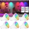 noobibaba Lampadine LED GU10 con cambio colore, 12 multicolor 5W 100-240VAC, RGB+CCT bianco caldo per luce diurna fredda, RGB GU10 con telecomando, 35 watt equivalenti, a non dimmerabili 6 pezzi