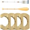 MOROBOR Supporto per pagaia in legno, 4 pezzi, da appendere, decorazione da parete, kayak, oceano, per sup, canoa, drago, barca