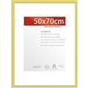 Veelot® 1x Cornici per Foto 50x70 cm,in Alluminio Metallo Dorato,con Passepartout 40x50 cm. Ideali per Certificati e Diplomi di Grandi Dimensioni. Solo Montaggio a Parete.