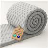 Amazinggirl Tessuto minky al metro 1 M - Stoffa morbida per cucito creativo decorazione Ideale per abbigliamento coperta plaid accessori e progetti sartoriali fai da te Oeko-Tex Grigio chiaro