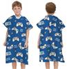 Proumhang Poncho da Surf/Bagno/Piscina/Spiaggia per Bambini,Asciugamano con Cappuccio in Microfibra,Accappatoio da Spiaggia,Asciugamani Poncho con Cappuccio per Ragazzi e Ragazze Stile 12 75x60cm
