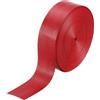 sourcing map Strisce in ecopelle PU da 4,5 m x 25 mm, rotolo di nastro pieghevole su entrambi i lati per progetti fai da te, rosso