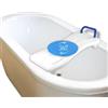 Mobiclinic, Tavola vasca da bagno, Océano, Marca europea, Sedia girevole per anziani, 360º, Con maniglia, Sgabello, Doccia, Fino a 100 kg, Bianco e blu