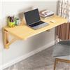 NYZAL Scrivania Pieghevole Galleggiante montata a Parete Tavolo da Pranzo in Legno con ribalte, scrivania for Laptop salvaspazio, Materiale di Alta qualità (Size : 60 * 40cm/23.6 * 15.7in)