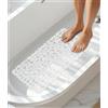 Kaela - Tappeto Doccia Antiscivolo 69x38cm Tappetino Vasca Bagno Rettangolare Nero 58446 66940078