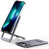 JSAUX Supporto Telefono Scrivania Metallico, Set da 2, Portatile Porta Cellulare da Tavolo Regolabile, Accessori Telefono Viaggio Compatibile con iPhone 16 15 14 Pro Max Samsung S24 S23 Kindle-Grigio