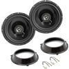 Sound Way Kit Altoparlanti 2 Vie Coassiali 16,5 cm (120 W Max / 60 W RMS) con Adattatori e Cavi Connettori - Compatibile con FIAT Panda 169 (2002 - 2012) - Solo per Portiere Anteriori