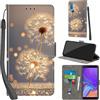 PHINIENLAND Cover per Samsung Galaxy A7 2018 Case PU Pelle Custodia [Kickstand] [Chiusura magnetica] [Slot per Schede], Portafoglio Flip Custodia per Samsung A7 2018,Dente di leone