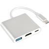 HUAREW Adaptador USB C a HDMI, Dotato di porta di uscita 4K HDMI, porta USB 3.0 e porta di ricarica PD, convertitore AV digitale multiporta Compatibile con MacBook Pro/MacBook Air/Mini/iMac
