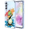 YUXING Cover Trasparente per Samsung Galaxy A26 5G - Custodia Protettiva Sottile in TPU Morbido Antiurto con Carino Motivo Disegno Cool (Duck)