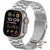 Anlinser Compatibile con Cinturino Apple Watch 49mm 46mm 45mm 44mm 42mm Nessun Attrezzo Richiesto, Cinturini in Metallo Compatibile con iWatch Ultra 3/2/1 SE Serie 11 10 9 8 7 6-1 (Argento)