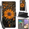 PHINIENLAND Cover per Samsung Galaxy A32 5G PU Pelle Custodia Flip Crisantemo