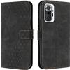OKZone Cover per Xiaomi Redmi Note 10 PRO/Redmi Note 10 PRO Max, Custodia a Libro in Pelle Protettiva Folio Portafoglio con Chiusura Magnetica e Slot per Carte Wallet Case Flip Cover (Nero)