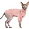 Oslueidy Vestiti per Gatti Sphynx, Maglia a Collo Alto per Gatti Senza peli, Felpa Costume Camicia con maniche Gatti Gattino, Maglione per Sphynx/Cornish Rex/Devon Rex/Peterbald