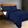 Utopia Bedding Copripiumino a Volant 3 pezzi Una Piazza e Mezza - Microfibra Copripiumino 200x200cm + Federe 50x75cm - Blu Navy