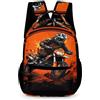 TNFHSOFT Zaini Moto Bambini Scuola Zaino Borsa Scuola 3D Stampato Mountain Bike Borsa Scuola Per Ragazzi Donne Elementare E Scuola Media Studenti,Regali Per Ragazzi E Ragazze