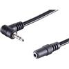 1aTTack.de 1 connettore jack angolare da 0,2 m, nero, 2,5 mm su presa jack da 3,5 mm, cavo adattatore stereo, connettori placcati in nichel, perfetto per dispositivi audio HiFi