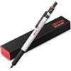 rOtring 500 Matita Meccanica | Mina HB 0,5 mm | Corpo esagonale in plastica bianca e impugnatura in metallo zigrinato antiscivolo