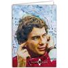 Les Collections Rétro IETSCPXL-19778 MAXI GRANDE SCHEDA XL 22x31cm Ayrton Senna Automobile Brasiliano CELEBRITY ICONS Sidney Maurer LICENZA UFFICIALE - Interno 44x31cm con Busta - Compleanno