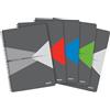 Leitz Office Quaderno a righe A4,copertina in cartone,rilegatura a spirale,apertura a 360 gradi, 180 pagine/90 fogli, carta certificata FSC (80 g/m²),per ufficio e scuola, Assortiti, 5 pezzi, 46481099