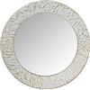 DRW Specchio da parete rotondo in metallo in oro e bianco Ø80x7 cm
