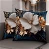 PETTI Artigiani Italiani - Coppia di Federe Cuscino 80x80 cm in Microfibra, Cuscini Arredo Camera da Letto, Divano, Salotto, Set 2 Fodere Copricuscino, Federa Floreale 06 5, 100% Made in Italy