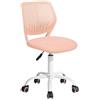 FurnitureR Sedia da gioco per bambini, ergonomica, senza braccioli, moderna sedia da ufficio con regolazione dell'altezza del sedile e ruote in gomma silenziose, ideale per imparare e giocare