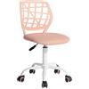 FurnitureR Sedia da gioco per bambini, ergonomica, senza braccioli, moderna sedia da ufficio con regolazione dell'altezza del sedile e ruote in gomma silenziose, ideale per imparare e giocare