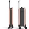 Rollink Vega 360 Spinner - Valigia leggera e pieghevole per risparmiare spazio., Rose Smoke., Check in L, casual