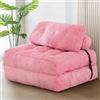 MAXYOYO Divano letto pieghevole convertibile con cuscino, materasso con supporto per la schiena, sedia portatile, comodo divano da pavimento, per soggiorno, camera da letto, rosa