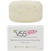 V55 MAX Sapone allo Zolfo con Acido Salicilico, Olio Tea Tree per Macchie Punti Neri Milia Macchie Problemi della Pelle datti e Sicuri per chi è Incline all'Acne - Senza Parabeni