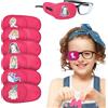 VJUYSW 6 pezzi di benda occhio pigro bambini per occhiali, riutilizzabili bende oculari per bambini, adatti per l'occhio destro (per il trattamento di occhio pigro, ambliopia, strabismo, ecc.).