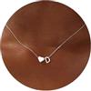 TINGN Collana a forma di cuore in argento dorato con lettere per donne e ragazze - 14 carati placcato oro con lettere A-Z ciondolo a forma di cuore gioielli di compleanno personalizzati per donne